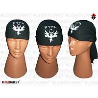 ''G�kt�rk�e T�rk Yaz�l� �ift Ba�l� Kartal Ayy�ld�z''  Bandana Siyah Renk