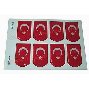 Sticker Şarjör Kapağı Türk Bayrağı Arması ( 4 Adet )