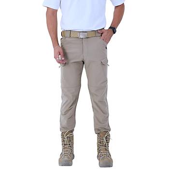 Taktik Pantolon Yazl�k Likral� �ok Cepli Bej Renk