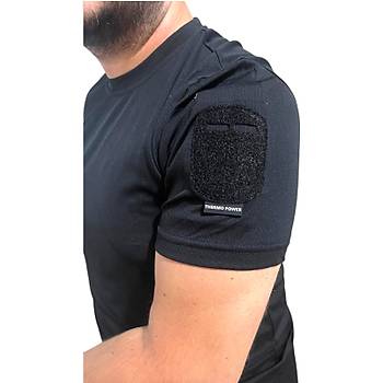 Taktik Tshirt Bisiklet Yaka Ksa Kol Siyah Renk
