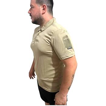 Taktik Tshirt Polo Yaka Ksa Kol Bej Renk