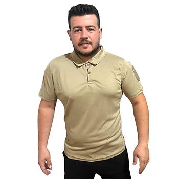 Taktik Tshirt Polo Yaka Ksa Kol Bej Renk
