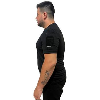 Taktik Tshirt Bisiklet Yaka Ksa Kol Siyah Renk