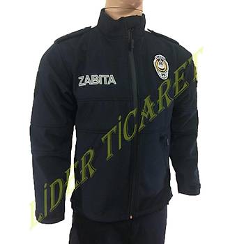 Zab�ta Montu Lacivert Renk Softshell Kuma� Reflekt�r Bask�l� Mont
