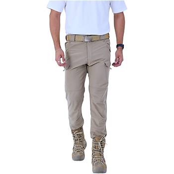 Taktik Pantolon Yazl�k Likral� �ok Cepli Bej Renk