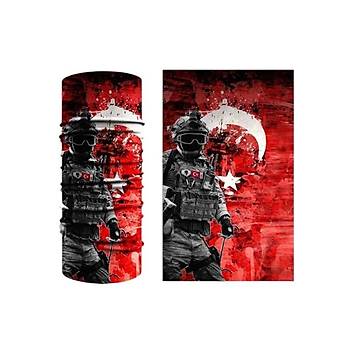 Ay Yldzl Trk Askeri Temal Dikisiz Boyunluk Bandana Buff Balaklava