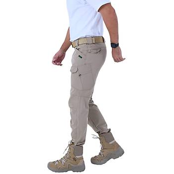 Taktik Pantolon Yazl�k Likral� �ok Cepli Bej Renk