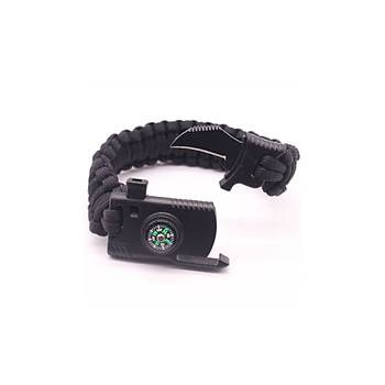 Bakl Haki/Siyah/l Paracord Bileklik 6 zellik 1 Arada ( Renk)