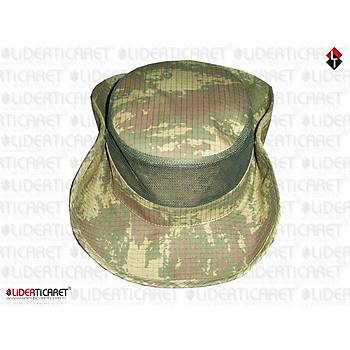 Kamuflaj Jungle Operasyon Şapkası ( Fötr Şapka ) Nano Kamuflaj Renk Fileli