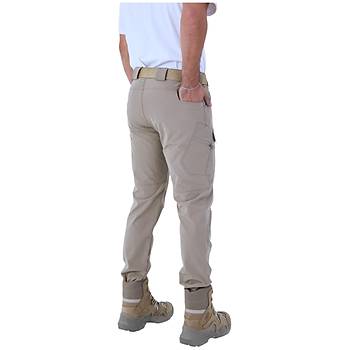 Taktik Pantolon Yazl�k Likral� �ok Cepli Bej Renk
