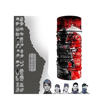 Ay Yldzl Trk Askeri Temal Dikisiz Boyunluk Bandana Buff Balaklava