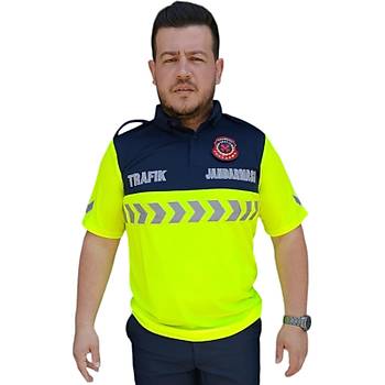 Trafik Jandarmas Tirt Yeni Model Fosforlu Yeil Renk