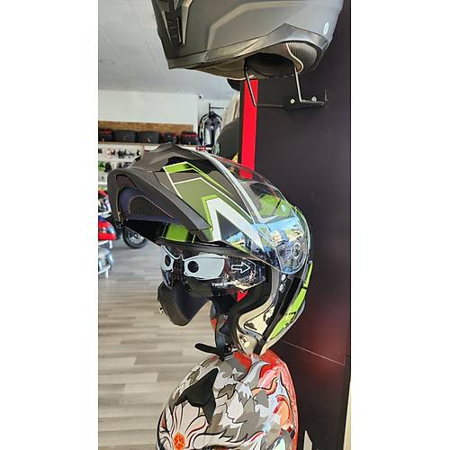 LS5 �ene A��l�r G�ne� G�zl�kl� Kask Ye�il-Siyah