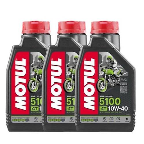 Motul 5100 4T 10W-40 Technosynthese Motosiklet Motor Ya  1 L