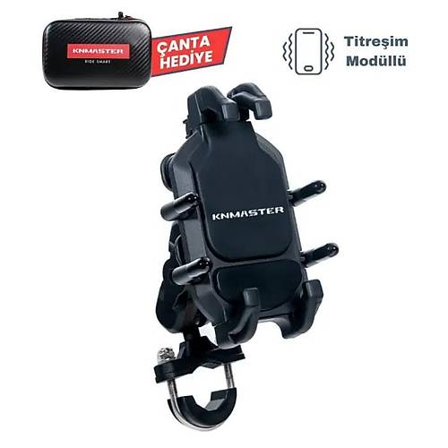 Knmaster TT-860 Titreim Engelleyicili Tm Motosikletlere Uyumlu Telefon Tutucu