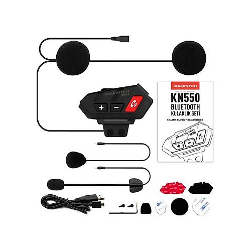Knmaster Kn550 Motosiklet Bluetooth Kulaklk Mikrofon Seti 