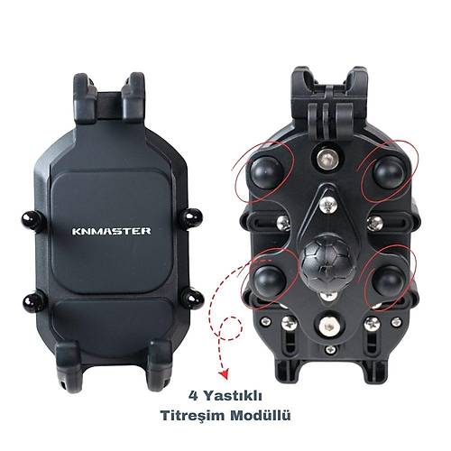 Knmaster TT-860 Titreim Engelleyicili Tm Motosikletlere Uyumlu Telefon Tutucu