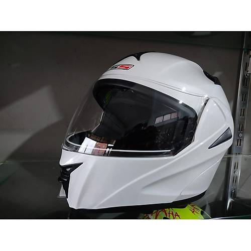 Ls5 ene Alr Gne Vizrl Beyaz Motosiklet Kask Md808