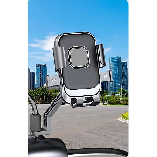 Ayarlanabilir Bisiklet Scooter Motosiklet Otomatik Tulu Motorsiklet Ayna Balantl Telefon Tutucu