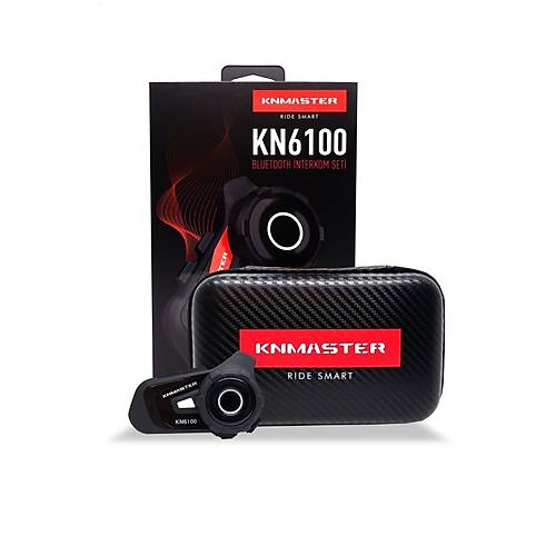 Kn6100 Motosiklet Kask Interkom Bluetooth Intercom Kulaklk Seti Siyah anta Hediyeli