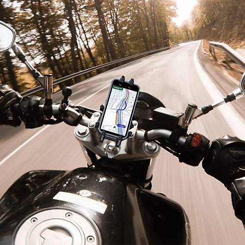Knmaster TT-860 Titreim Engelleyicili Tm Motosikletlere Uyumlu Telefon Tutucu