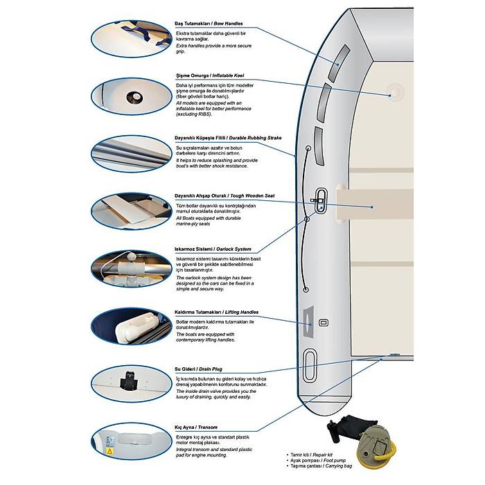 X-Cape 250 cm ime Tabanl Bot