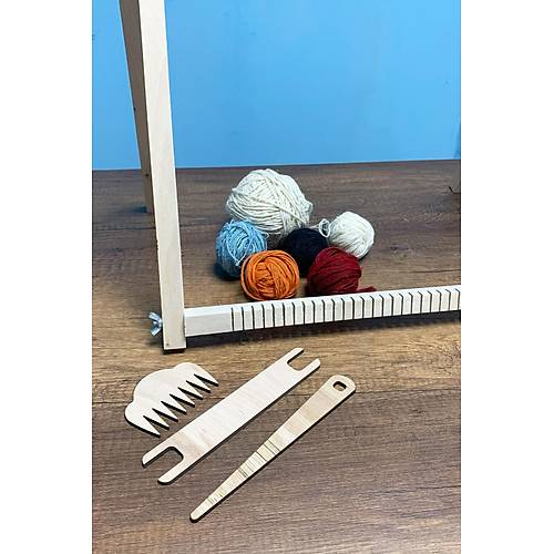 Ah�ap Hal� Kilim Dokuma Tezgah� Seti �pli