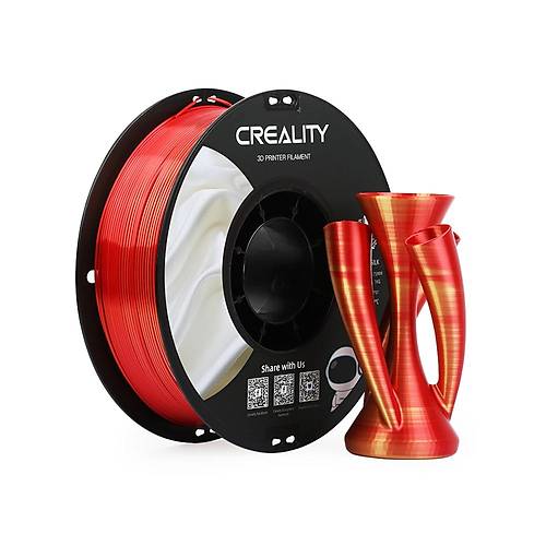 Creality CR-SILK PLA Filament Altn-Krmz ift Renk 1.75mm 1kg