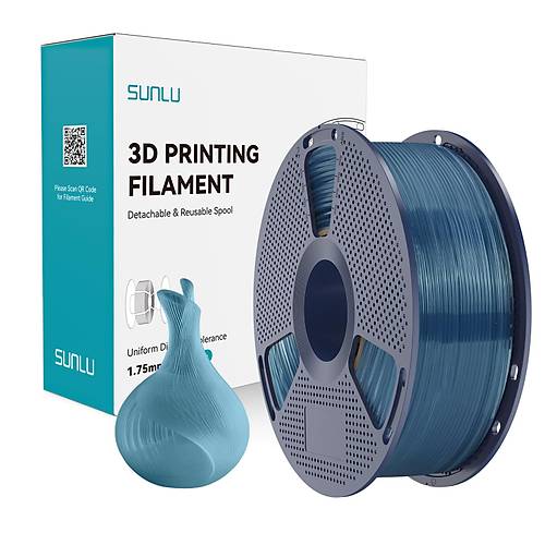 SUNLU PLA Transparan �effaf Filament Koyu Mavi 1.75mm 1kg