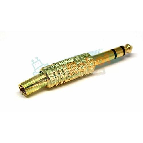 6.3mm Stereo Jack Erkek Gold
