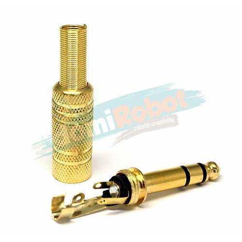 6.3mm Stereo Jack Erkek Gold