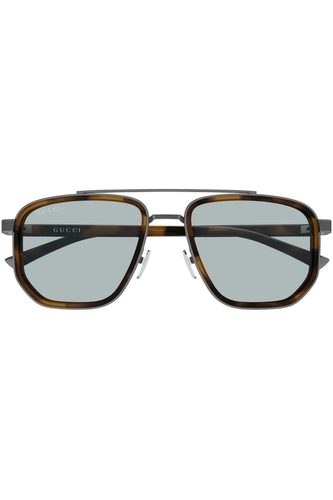 Gucci GG2073S 002 Ruthenium Ice Blue Navigator Erkek Gunes Gozlugu