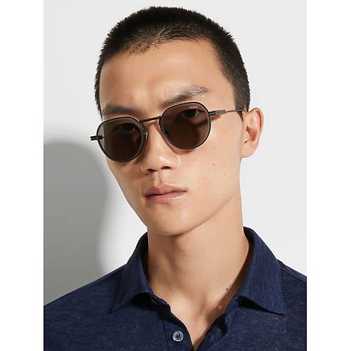 Zegna EZ0234 09A Matte Gunmetal Erkek G�ne� G�zl���
