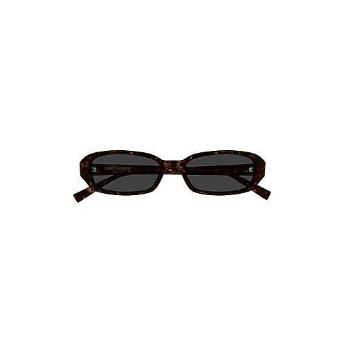 Saint Laurent SL 872 Erin 003 Havana Dark Grey Oval Gunes Gozlugu