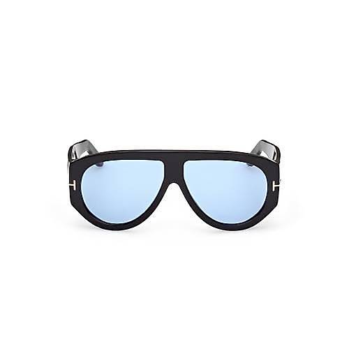 Tom Ford Bronson FT1044 01V Parlak Siyah Mavi Unisex G�ne� G�zl���