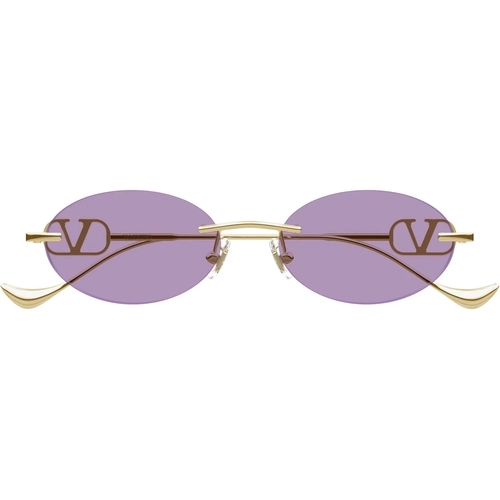 Valentino VG0032S 004 Gold Violet Rimless Oval Gunes Gozlugu