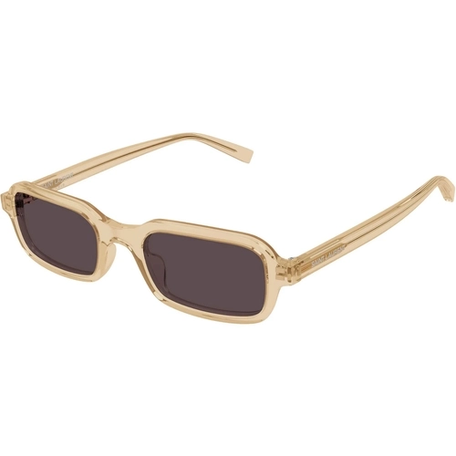Saint Laurent SL 908 004 Yellow Brown Rectangle Gunes Gozlugu