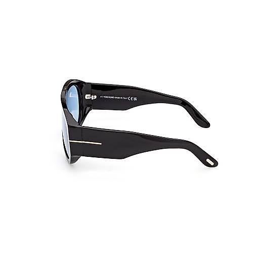 Tom Ford Bronson FT1044 01V Parlak Siyah Mavi Unisex G�ne� G�zl���