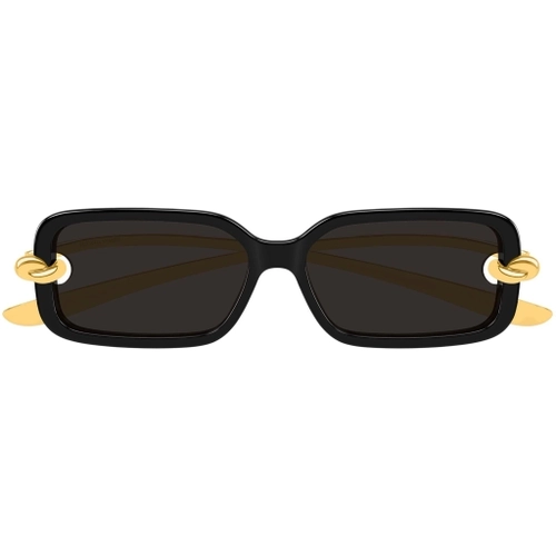 Bottega Veneta BV1439S 001 Black Gold Knot Rectangle Gunes Gozlugu