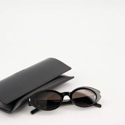 Saint Laurent SL 567 001 Siyah Gri Oval Kad�n Erkek G�ne� G�zl���