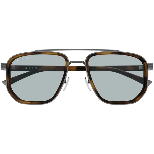 Gucci GG2073S 002 Ruthenium Ice Blue Navigator Erkek Gunes Gozlugu