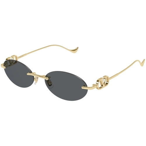 Valentino VG0032S 001 Gold Grey Geometric Kadin Gunes Gozlugu