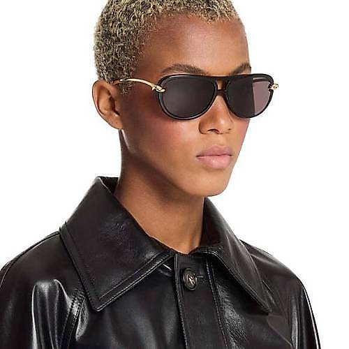 Bottega Veneta BV1418S 005 Knot Aviator Black/Grey Kad�n G�ne� G�zl���