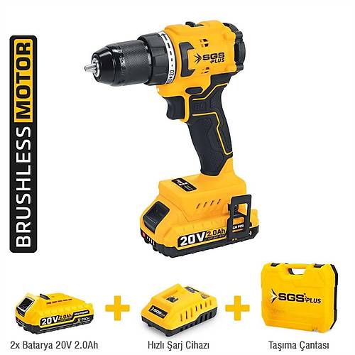 SGS5529 AK�L� V�DALAMA SET� 60Nm 20VOLT 2*2.0Ah