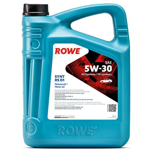 ROWE HIGHTEC SYNT RS D1 SAE 5W -30 4 LT