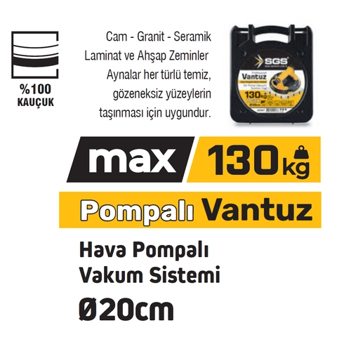 SGS957 HAVA POMPALI VAKUM SSTEML VANTUZ 130KG