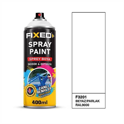 F�XED F3201 SPREY BOYA AKR�L�K BEYAZ/PARLAK (RAL9000) 320 GR 400 ML