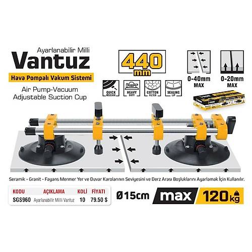 SGS960 AYARLANABLR VANTUZ (HAVA POMPALI) 120KG