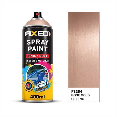 Fixed F3254 Sprey Boya Akrilik Rose Alt�n Yald�z Efekt 320 GR 400 ML