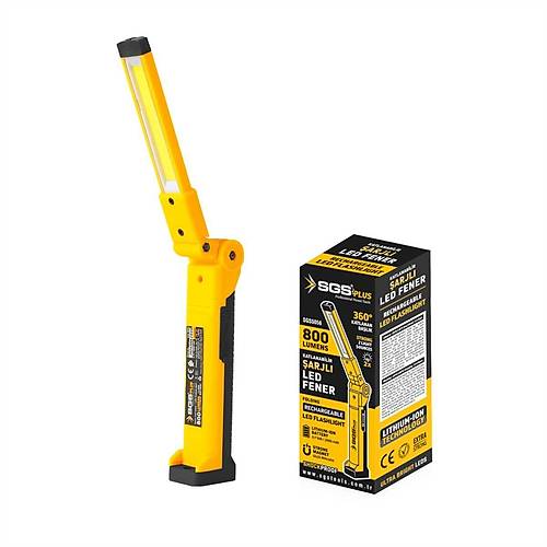 SGS5056 ARJLI LED FENER 800 LMEN KATLANIR 3.7 VOLT / 2000 mAh